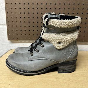 Dromedaris Kara Shearling Ankle Boot Slate Gray Size 41 US 10.5-11 Women’s